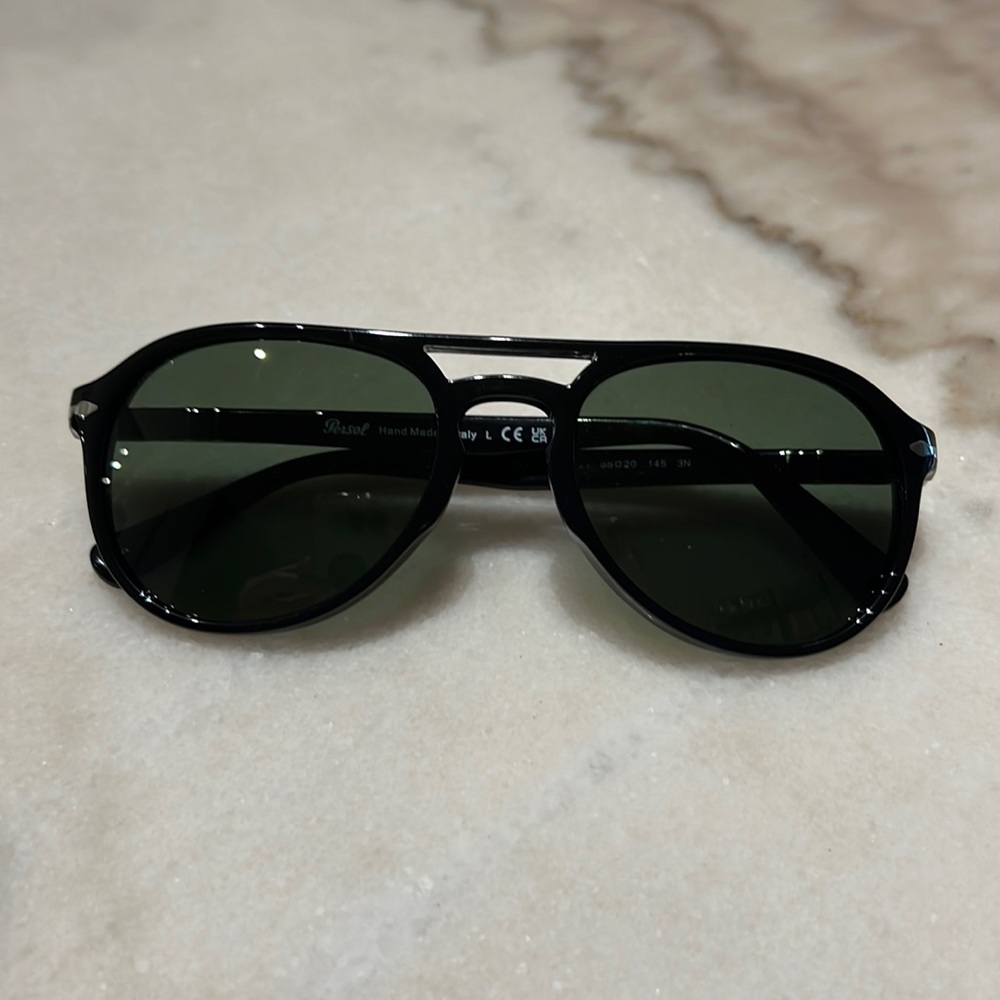 Persol 3235s Men’s Black Aviator Sunglasses